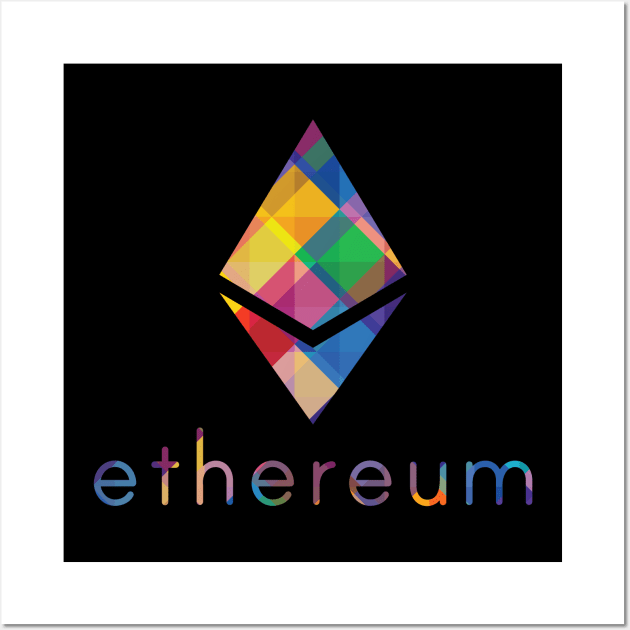 Ethereum Eth coin Crypto coin Cryptocurrency Wall Art by JayD World